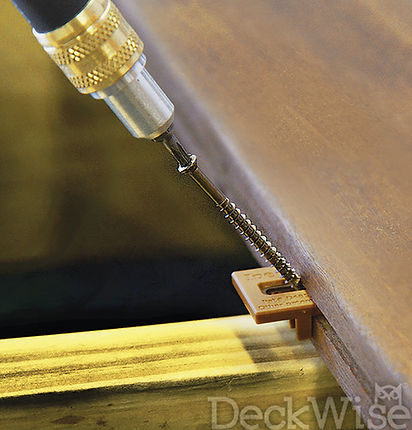 drilling deck screw install